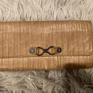 Cole Haan Sand-Colored Trifold Leather Wallet